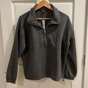 J. Crew gray pullover sweatshirt half zip size s small NWT